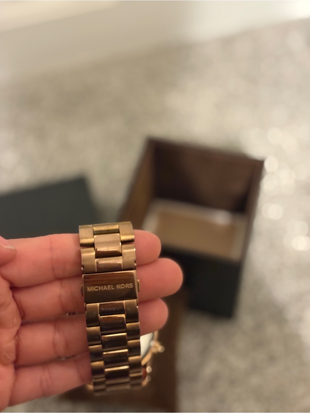 Michael Kors Rose Gold Chronograph Bradshaw Watch - Picture 3 of 4
